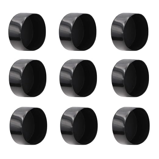 Industrial Grade Black Flexible PVC End Caps For Multiple Uses 10PCS - (28-70mm ID)