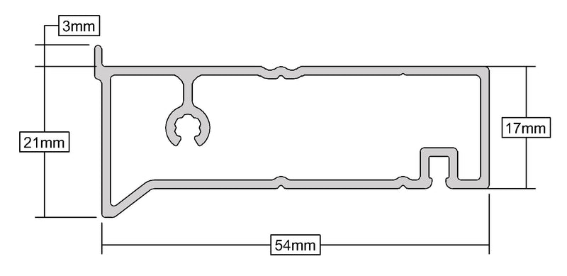 Industrial Grade UPVC Door Infill Bar For Flush Door Thresholds - 54mm