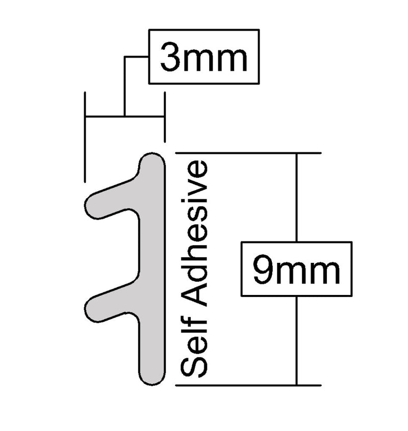 Premium Self-Adhesive Acoustic Silent Seal And Draught Excluder For Doors & Windows - 6m