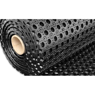 Black Rubber Grass Mats Roll - 1m x 10m