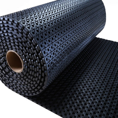 Black Rubber Grass Mats Roll - 1m x 10m