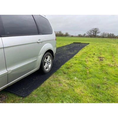 Black Rubber Grass Mats Roll - 1m x 10m