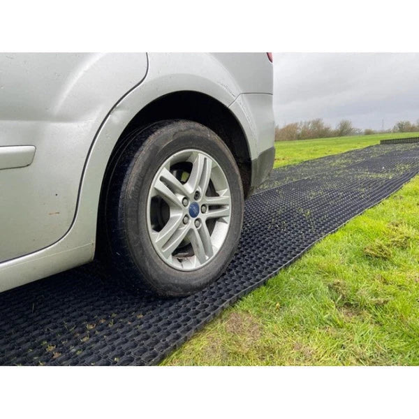 Black Rubber Grass Mats Roll - 1m x 10m