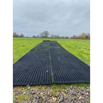 Black Rubber Grass Mats Roll - 1m x 10m