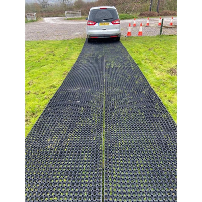 Black Rubber Grass Mats Roll - 1m x 10m