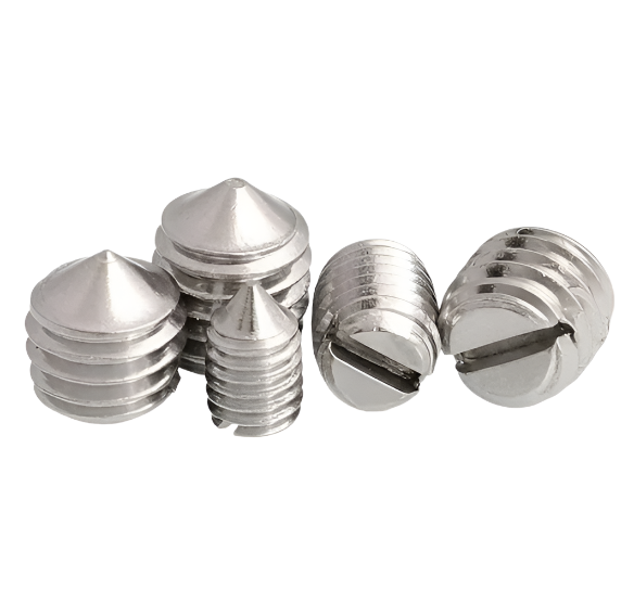 Industrial Slotted Grub Screws Cone Point DIN 553 For Commercial Applications