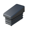 Rectangular Angled Tube Ends – Black LDPE Design