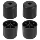 Black HDPE Screw Fixing Sofa Feet For Home & Office - 20Pack