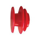 Ribbed Pipe End Red Plugs – Ideal For Pipe Protection - 20 Pack