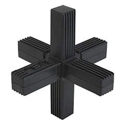 Professional Black Nylon Square 6 Arm Connectors For Industrial Use - 3Pack