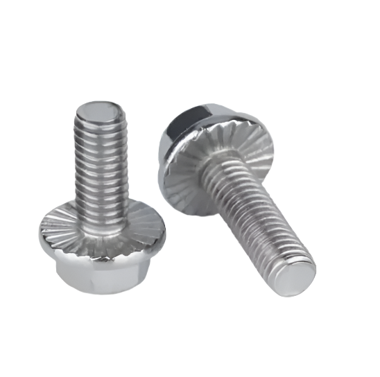 Heavy Duty Stainless Steel Serrated Flange Hex Head Bolts DIN 6921 For Commercial Use