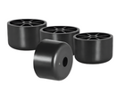 Black HDPE Screw Fixing Sofa Feet For Home & Office - 20Pack