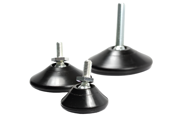 High Quality Black Tilting Adjustable Feet For Chairs & Furniture – 40mm Base Diameter