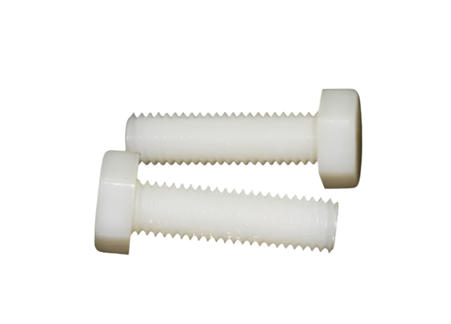 Heavy Duty Natural Nylon Hex Head Standard Screws For Commercial Use