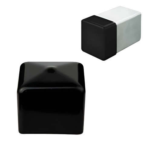 High-Performance PVC Square Caps For Tubes And Pipes - Pack of 10