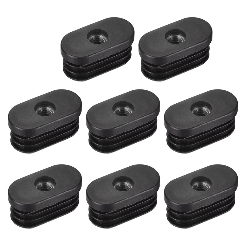 Heavy-Duty Nylon Black Oval Threaded Inserts For Furniture & Home Appliances - 16Pack