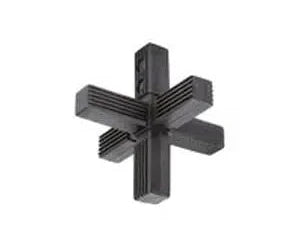 Professional Black Nylon Square 6 Arm Connectors For Industrial Use - 3Pack