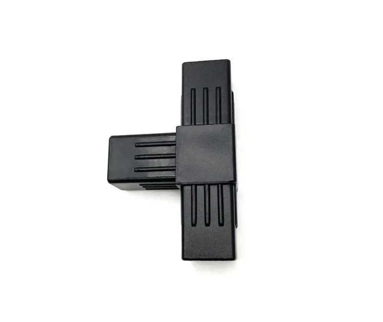 High Performance Black Square T Connectors Perfect For Box Sections - 7Pcs