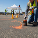 IndtriLine IndtriLine Temporary Chalk Aerosol Marking Paint in Orange - real life use case