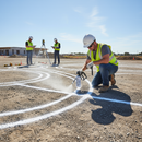 IndtriLine IndtriLine Temporary Chalk Aerosol Marking Paint in White - real life use case