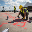 IndtriLine IndtriLine Temporary Line Marking Spray Paint in Red - real life use case