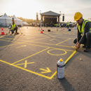 IndtriLine IndtriLine Temporary Line Marking Spray Paint in Yellow - real life use case