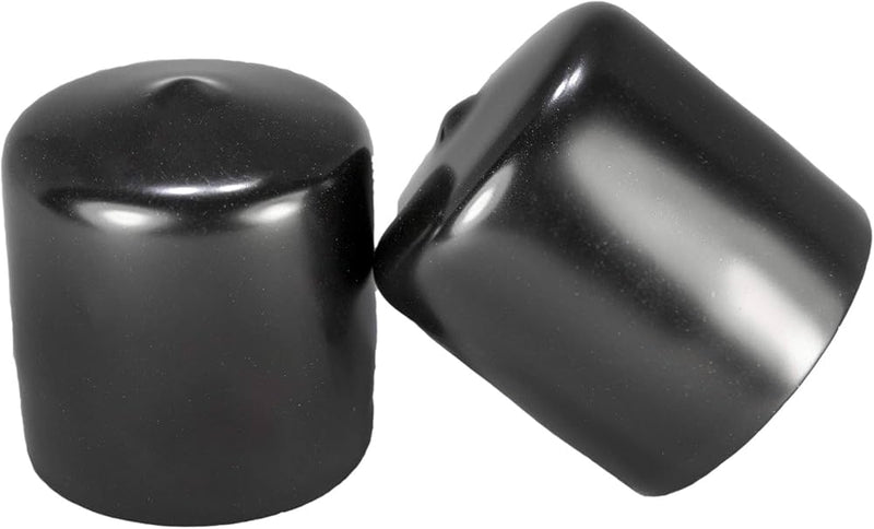 Flexible Black PVC Round End Caps For Protective & Long-Lasting - 10Pcs (12-25mm Internal Diameter)