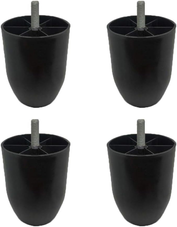 Industrial Grade Black Threaded Sofa Feet For Furniture Applications