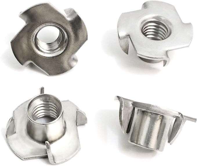 High Durable Stainless Steel T-Nuts For Stable & Long-Lasting Furniture Joints - 15Pack