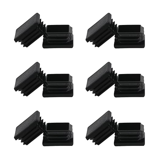 Professional Black Thin Head Square Inserts Protection For Box Section Tubing - 20Pcs