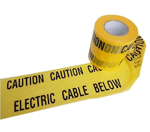 Professional Grade Yellow PE Electrical Warning Tape For Cable & Floor Marking