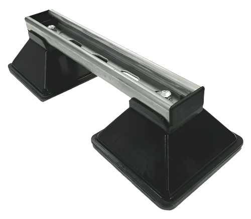 Premium Black Nylon Channelled Roof Support Feet For Flat Roof Applications