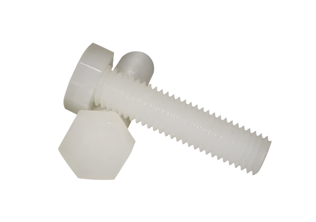 Heavy Duty Natural Nylon Hex Head Standard Screws For Commercial Use