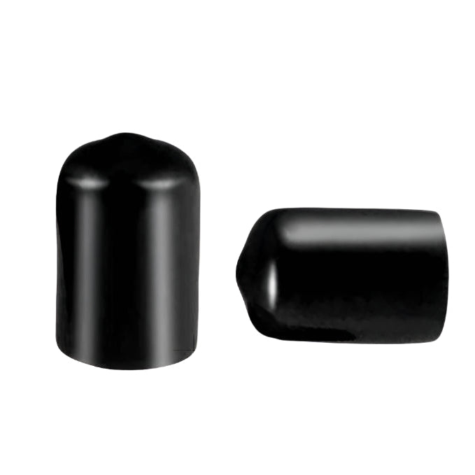 Pack of 10 Premium Black Round Flexible PVC Caps For Multiple Uses - (0-12.7mm ID)