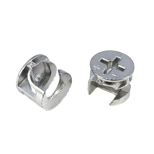 Industrial Grade Zinc Alloy Cam Lock Nuts Perfect For Furniture Fixing - 20 Pack