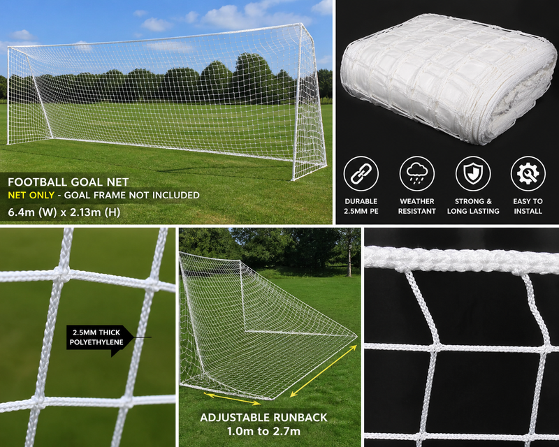 Premium Heavyweight Football Goals 6.4m x | Buy Online UK