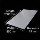 304 Dull Polished Stainless Steel Sheet – 2500mm x 1250mm x 1.2mm, Corrosion-Resistant & Precision Cut for Fabrication & Engineering