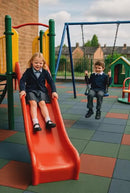 Safety Mats for Play and Protect - 1m x 1m Rubber Tiles, Anti-Slip, Weather-Resistant, Insulated, Ideal for Playgrounds, Gyms, Pools