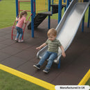 Rubber Playground Safety Mats – 36in x 36in – Shock Absorbing Tiles for Outdoor Play Areas