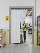 Solid White Coloured PVC Strip Curtains (QuickMount)