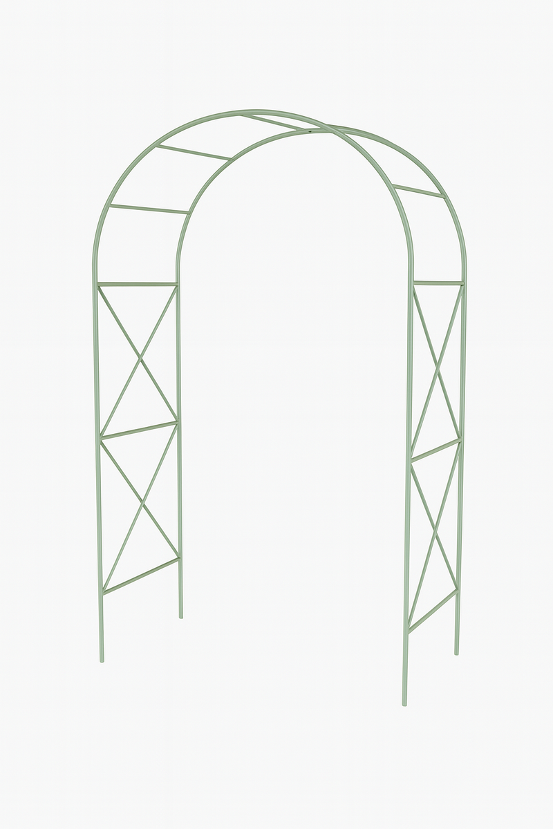 Elegance King Steel Garden Arch – 1.3m × 2.3m Decorative Archway for Climbers