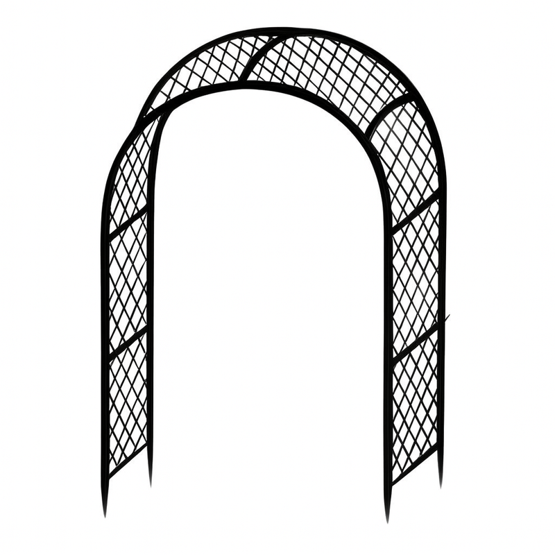 Elegance Round Garden Arch – Sage Green or Rustic Steel Arch (1.30m W × 2.30m H × 0.56m D)