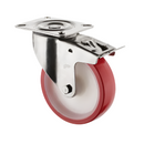 Braked PU Industrial Castors – High Load Capacity & Smooth Mobility!