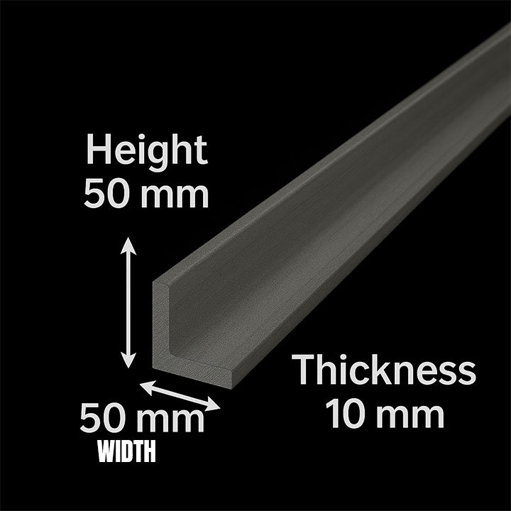 Premium 304 Stainless Steel Angle – 50mm x 50mm x 10mm – Durable & Corrosion-Resistant