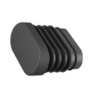 Angled Oval Tube Inserts – Black LDPE, Ideal For Furniture (10Pcs)