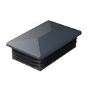 Thin Head Rectangular Tube Inserts – Black LDPE, 100 Pcs