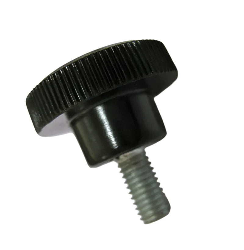 Heavy-Duty Black Male Flat Knurled Thumbscrews For Adjustable Applications - 12Pcs