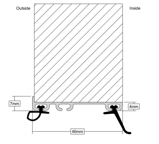 Premium Quality Top Sweep Under Door Seal For Internal And External Doors