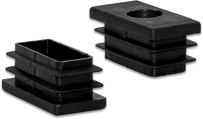 Premium Black Rectangular Plastic Threaded Inserts For Superior Protection - 16Pcs