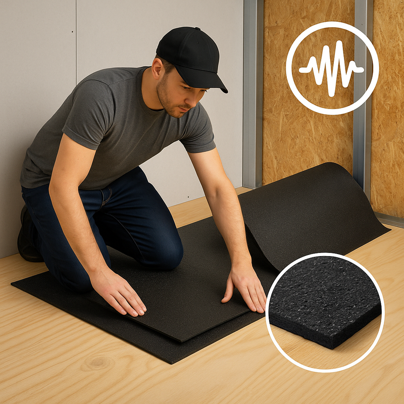 Industrial Acoustic Rubber Sheet – Heavy Density Noise Barrier Matting | Up to 78dB Reduction | Vibration & Sound Control